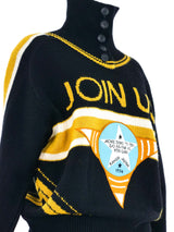 Kansai Yamamoto Air Force Graphic Sweater Top arcadeshops.com