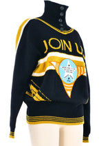 Kansai Yamamoto Air Force Graphic Sweater Top arcadeshops.com