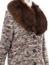1970s Calvin Klein Fur Trimmed Cardigan Jacket arcadeshops.com