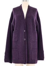 2007 Chanel Eggplant Double Pocket Cardigan Jacket arcadeshops.com
