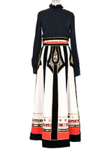 Malcolm Starr Applique Skirted Gown Dress arcadeshops.com