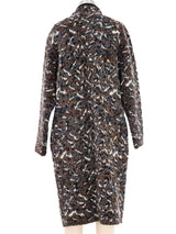 Speckled Stripe Knit Maxi Cardigan Jacket arcadeshops.com