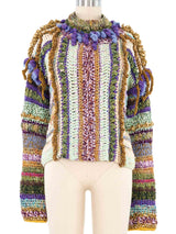 Art To Wear Crochet Zip Front Jacket Jacket arcadeshops.com