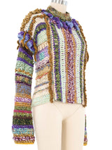 Art To Wear Crochet Zip Front Jacket Jacket arcadeshops.com