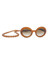 Chanel Round Lens Bead Chain Sunglasses Accessory arcadeshops.com