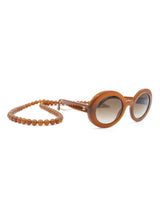 Chanel Round Lens Bead Chain Sunglasses Accessory arcadeshops.com