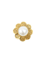 Chanel Pearl Interlocking CC Flower Earrings Accessory arcadeshops.com