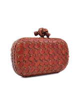 Bottega Veneta Textured Leather Knot Clutch Accessory arcadeshops.com