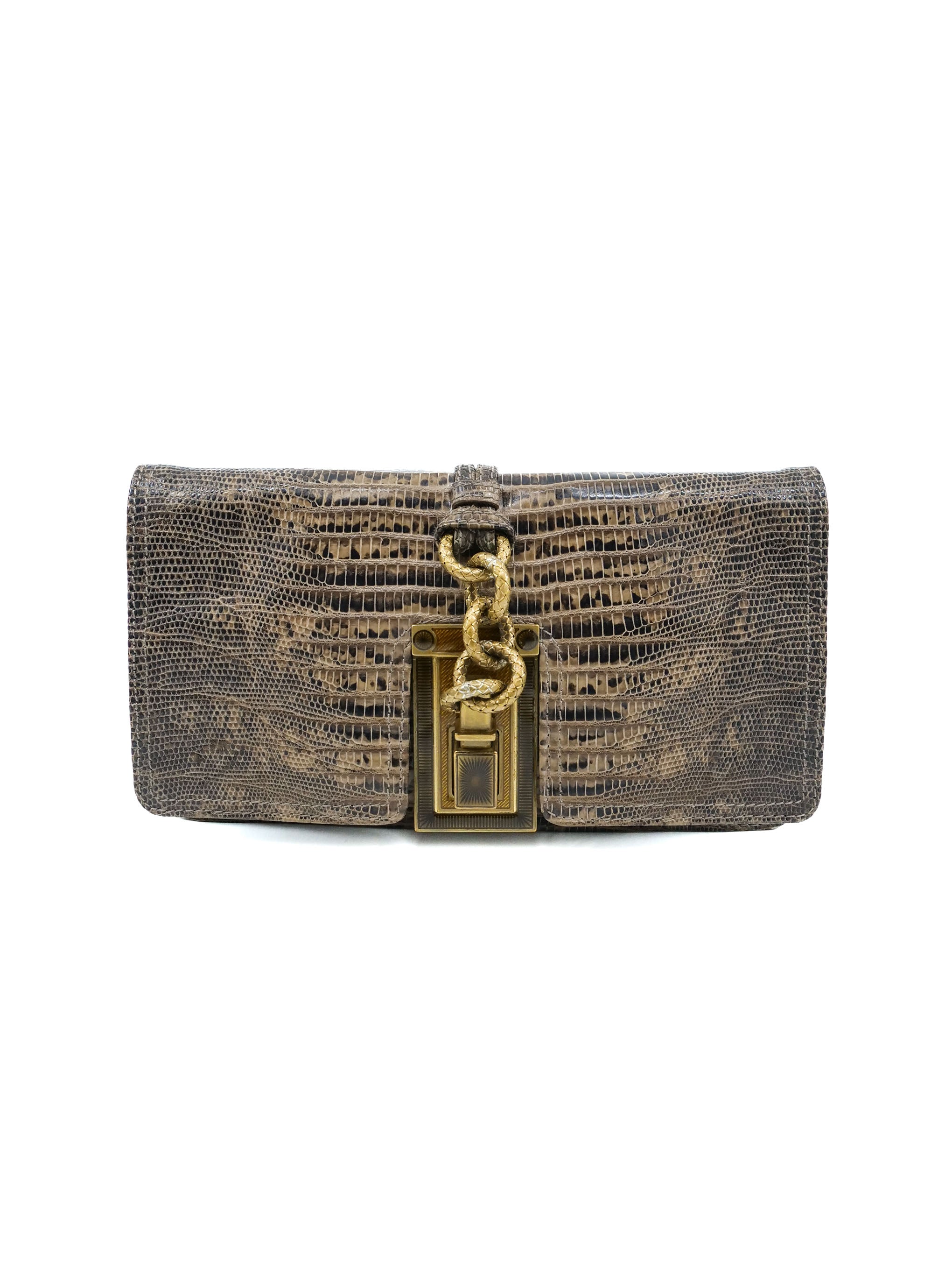 Mia Cork Lizard Clutch main image 0