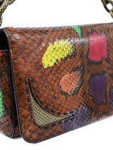 2017 Bottega Veneta Multicolor Snakeskin Chain Bag Accessory arcadeshops.com