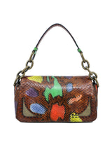 2017 Bottega Veneta Multicolor Snakeskin Chain Bag Accessory arcadeshops.com