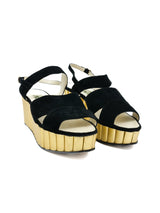 Salvatore Ferragamo Mae Suede Platform Sandal, 40 Accessory arcadeshops.com