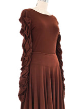 Bruce Terracotta Gathered Bodysuit Ensemble Suit arcadeshops.com