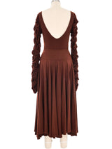Bruce Terracotta Gathered Bodysuit Ensemble Suit arcadeshops.com