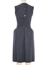2006 Bottega Veneta Gray Felted Wool Dress Dress arcadeshops.com