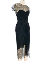 Ruched Lace Cocktail Dress Dress arcadeshops.com