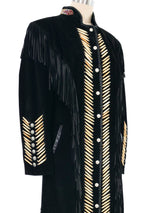 Fringed Suede Maxi Western Jacket Jacket arcadeshops.com
