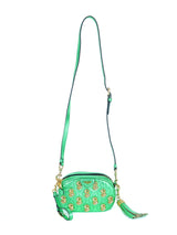 Moschino Dollar Sign Green Metallic Bag Accessory arcadeshops.com
