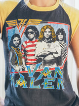 1980 Van Halen Black and Yellow Cut Off Raglan Tee T-shirt arcadeshops.com