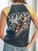 1980 Van Halen Black and Yellow Cut Off Raglan Tee T-shirt arcadeshops.com