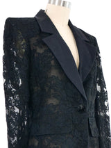 1991 Yves Saint Laurent Lace Blazer Jacket arcadeshops.com