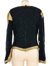 1980s Judith Ann Asymmetric Beaded Silk Top Top arcadeshops.com