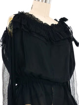 2000s Yves Saint Laurent Off the Shoulder Blouse Top arcadeshops.com