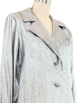 1980s Yves Saint Laurent Silver Lame Top Top arcadeshops.com