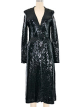 1970s Halston Sequin Coat Dress Dress arcadeshops.com