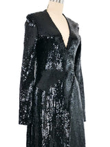 1970s Halston Sequin Coat Dress Dress arcadeshops.com