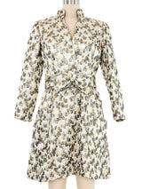 1960s Metallic Brocade Bow Dress Dress arcadeshops.com