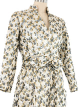 1960s Metallic Brocade Bow Dress Dress arcadeshops.com