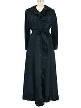 1960s Ruffle Taffeta Robe Outerwear arcadeshops.com