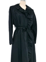 1960s Ruffle Taffeta Robe Outerwear arcadeshops.com