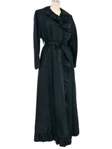 1960s Ruffle Taffeta Robe Outerwear arcadeshops.com