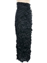 Krizia Black Crinkle Wrap Skirt Bottom arcadeshops.com