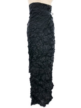 Krizia Black Crinkle Wrap Skirt Bottom arcadeshops.com