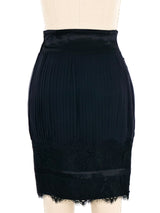 Moschino Pleated Chiffon Bow Accent Skirt Bottom arcadeshops.com