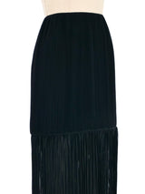 Mary McFadden Pleated Chiffon Midi Skirt Bottom arcadeshops.com