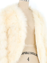 Ivory Marabou Feather Jacket Jacket arcadeshops.com