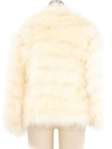 Ivory Marabou Feather Jacket Jacket arcadeshops.com