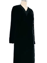 Valentino Velvet Offset Button Gown Dress arcadeshops.com