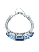 Blue Jewel Snake Chain Cuff Bracelet Accessory arcadeshops.com