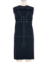 2004 Lanvin Jeweled Wool Shift Dress Dress arcadeshops.com