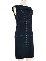 2004 Lanvin Jeweled Wool Shift Dress Dress arcadeshops.com