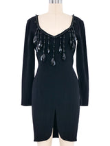 Byblos Beaded Crepe Mini Dress Dress arcadeshops.com