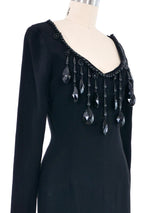 Byblos Beaded Crepe Mini Dress Dress arcadeshops.com