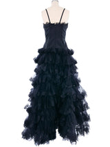 Oscar de la Renta Ruffled Lace Gown Dress arcadeshops.com