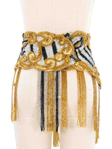 Beaded Floral Tassel Belt Accessory arcadeshops.com