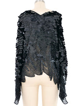 Black Bead and Paillette Top Top arcadeshops.com